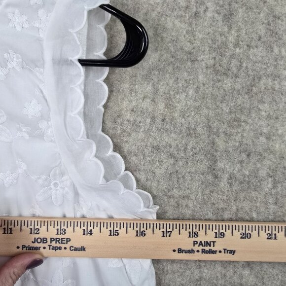 Shein Womens Sleeveless Floral Embroidered White Dress Size S - Picture 8 of 8